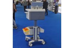 China Height Adjustable Medical Computer Cart With Locking Drawers Mobile Laptop Workstation supplier