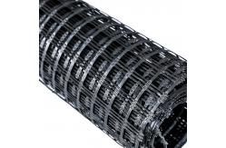 China Fiberglass Pavement Reinforcement Geogrid , Asphalt Crack Prevention Geogrid 1m-6m Width supplier
