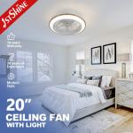 Small Size Bedroom Ceiling Fan with High Airflow 20 Inch Diameter and Remote Control for sale
