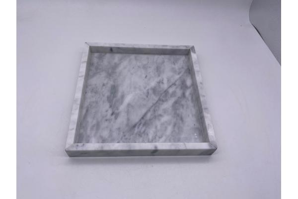Rectangle Stone Serving Tray 100% Natural Marble Surface Edge
