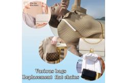 China Diy Bag Handbag Purse Replacement Flat Metal Chain Strap With Buckle supplier