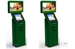 China Ticket Dispenser Dual Screen Kiosk With Barcode Scanner Self Service Terminal supplier