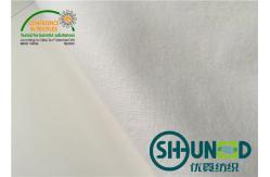 China Plain Weave Cotton Brush Shirt Interlining White Flat Coating supplier