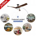 High RPM Large Airflow Plastic Dimmable Ceiling Fan Light With Remote Control