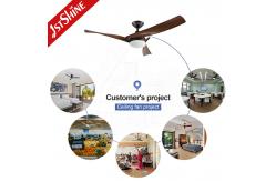 China High RPM Large Airflow Plastic Dimmable Ceiling Fan Light With Remote Control supplier