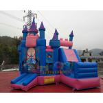 Park Inflatable Bouncer Slide / Princess Inflatable Bounce House With Slide Moonwalk for sale