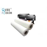 Glossy Inkjet Cotton Canvas Roll , 400gsm White Silky Digital Printing Canvas for sale