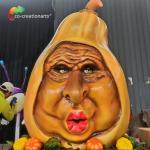 0.8 Meters Height Animatronic Pumpkin Head Face Detachable For Amusement Park for sale