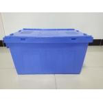 Customized Logo Printing Plastic Attached Lid Containers / PP Tote Boxes