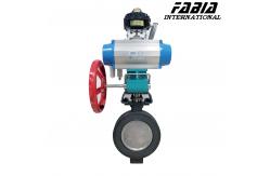 China Small Fluid Resistance Hard Sealed Pneumatic Actuator Operated Butterfly Valve supplier