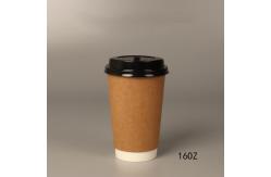 China 8oz 14oz 16oz Disposable Paper Hot/Cold Coffee Cups With Black PP Lid supplier