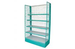 China Grinding Back Panel Grocery Store Shelving , 120kg / Layer Showroom Display Racks supplier