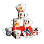 Christmas Mug 400ml Creative Couple Coffee Cup Breakfast Milk Cup Festival Gift ceramic christmas mug for sale