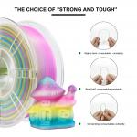 Printing Temperature 3D Printer Filament Transparent Rainbow PLA+ Filament 1.75mm for sale