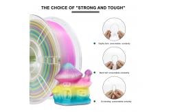 China Printing Temperature 3D Printer Filament Transparent Rainbow PLA+ Filament 1.75mm supplier