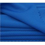 Blue Breathable Circular Knit Fabric , Moisture Absorption Honeycomb Mesh Fabric for sale
