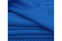 China Blue Breathable Circular Knit Fabric , Moisture Absorption Honeycomb Mesh Fabric supplier