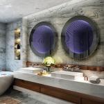 Hotel 3D Infinity Tunnel Mirror Silver Lenses Fashionable With Touch Sensor for sale