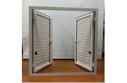 China Frame Surface Treatment Powder Coating Aluminum Louver Window With Invisible Function supplier