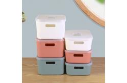 China L Rectangle Sundry Plastic Basket Storage Containers With Cover supplier