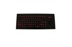 China SUS304 PS2 USB Marine Metal Keyboard With Backlit Trackball supplier