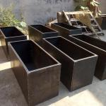 Frost Resistance Corten Steel Pot with Drainage Hole and Customized Thickness for sale