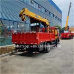 Sinotruk 4x2 7 Tons Hydraulic Crane Lifting Truck 8 Speed Transmission