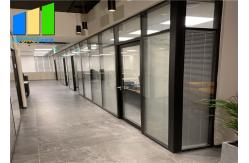 China Double Tempered Glass Aluminum Frame Fixed Office Partition For Conference Center supplier