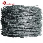Hot Dip Galvanized Barbed Wire , PVC Coated Barded Wire For Protection for sale