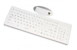 China Logo Customized Waterproof Silicone Keyboard With Wireless USB Receiver And Number Pad supplier