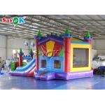 Digital Printing PVC Waterproof Inflatable Bouncy Castle With Slide