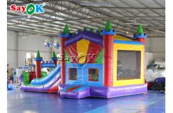 China Digital Printing PVC Waterproof Inflatable Bouncy Castle With Slide supplier