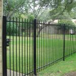 Wrought Iron Metal Picket Ornamental Fence Panel Galvanized for sale