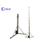 Electric Power Vehicle Mounted Telescopic Mast 12m Extended Height With Tripod for sale