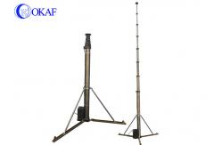 China Electric Power Vehicle Mounted Telescopic Mast 12m Extended Height With Tripod supplier