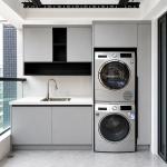 Rust Resistant Stainless Steel Laundry Cabinet with Easy To Clean Surfaces and Perforated Design For Airflow for sale