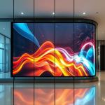 Bendable Transparent LED Display Film IP65 Rated  5000nits Brightness Ultra-Thin 3.9mm Design Easy Installation for Curved Surfaces for sale