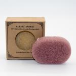 6g Washable Anti Bacterial Oval Konjac Facial Sponge French Red Clay Konjac Sponge for sale