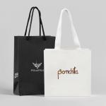 Customized Collapsible Recycled Paper Gift Bags Boutique Paper Bags With Handles for sale