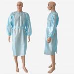 Blue PP PE Waterproof Disposable Surgical Gown With Elastic Cuffs for sale