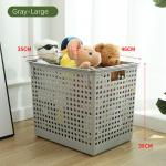 46*35cm 3 Tier Washing Basket White Plastic Laundry Hamper Home Use