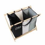 Oxford Cloth 3 Grid Laundry Basket Reusable Eco Friendly Weight 2.05kg Space Saving for sale