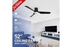 China Manufacture Fan Low Profile Dimmable Led Ceiling Fan With ABS Blade Black supplier