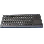 Black dustproof industrial backlit illuminated keyboard with touchpad RoHS CE