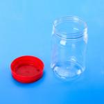 900ML Screwed Capped Plastic Round Plastic Screw Cap Jars for sale