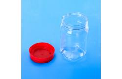China 900ML Screwed Capped Plastic Round Plastic Screw Cap Jars supplier