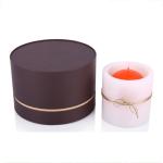 Custom Cardboard Round Box Printed Black Color For Scented Candle for sale