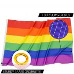 The Gay Rainbow Pride Flag 3 X 5ft Indoor Outdoor Canvas Header With Grommets for sale
