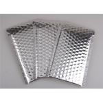 Aluminum Foil Metallic Bubble Mailers Silver Color Self Sealing For Postal Packaging for sale