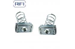 China Silver Carbon Steel Unistrut Pring Nut With Customise Hole Size supplier